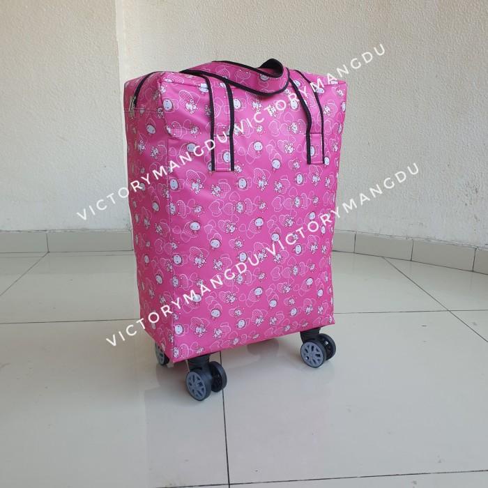 Tas Travel Troli Belanja Pasar Foldable Jerapah Kuning