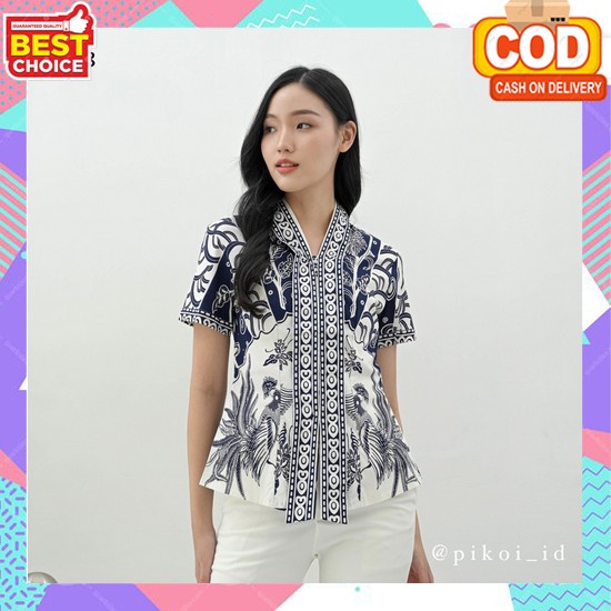 Baju Kondangan Bju Kerja Perempuan Atsan Remaja Kekinian Atasan Wanita Terbaru Baju Batik Kekinian B