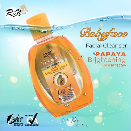 ✿ELYSABETHME✿ REN babyface cleanser toner papaya brightening skincare
