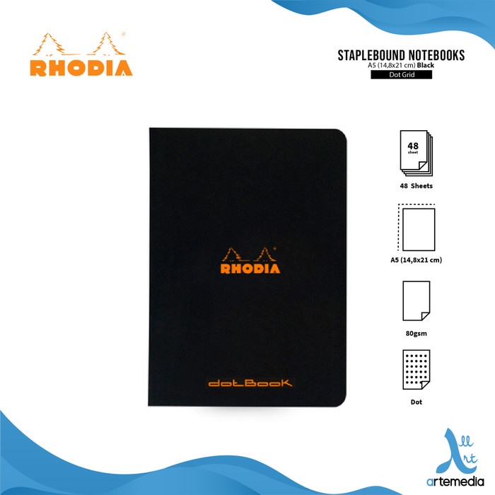 

Terlaris Buku Catatan Rhodia A5 Staplebound Coated Card Cover Notebook