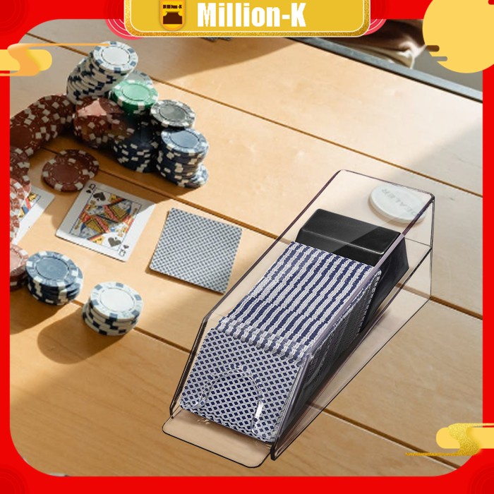 Terlaris Dealer Card Shoe 6 Deck Acrylic Baccarat Blackjack Poker Kasino