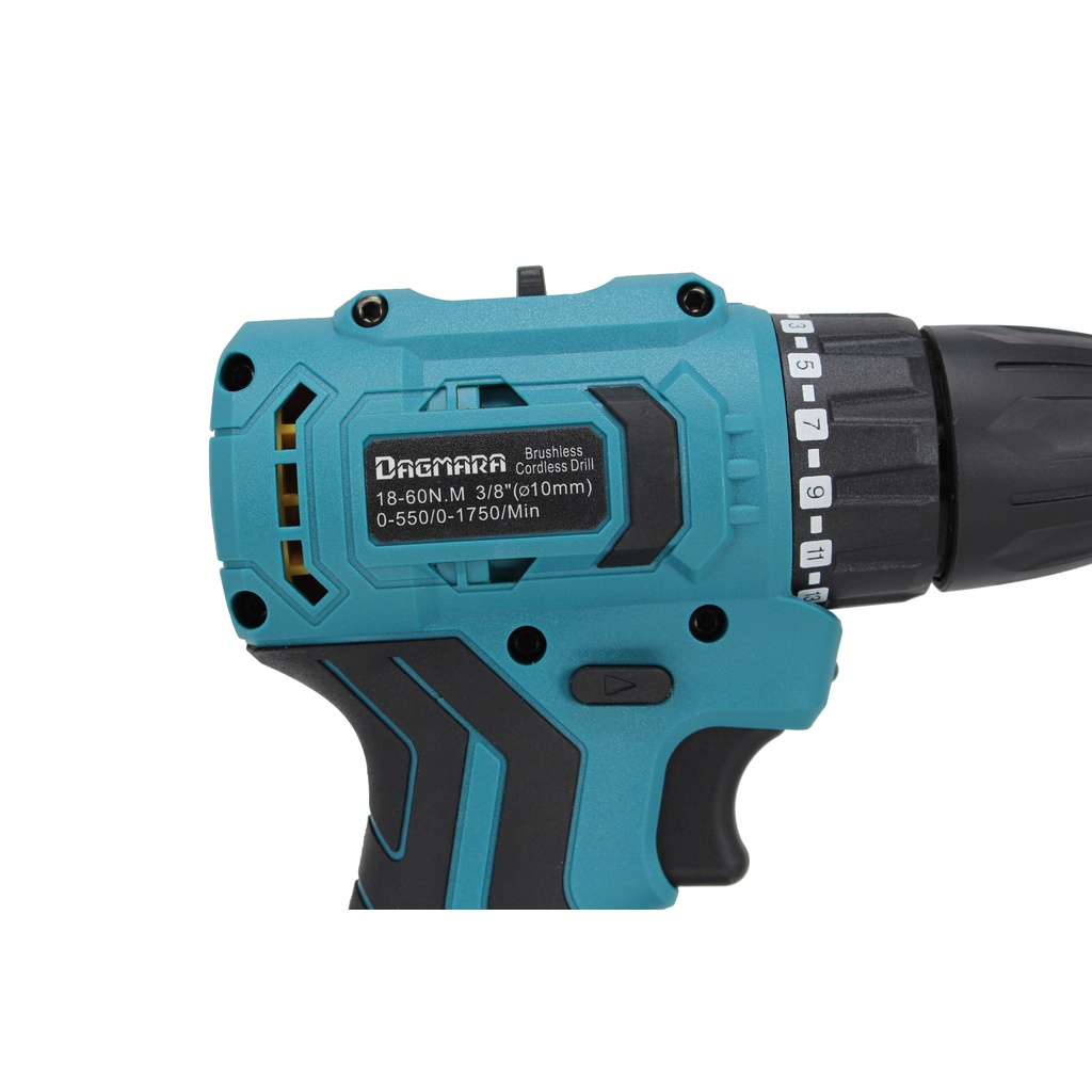 Dagmara 21V Brushless Cordless Screwdriver Drill with 10mm Drilling diameter Li-Ion Cordless Drill