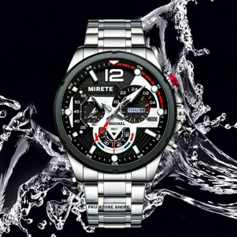 JAM TANGAN MIRETE ORIGINAL/JAM TANGAN IMPORT PRIA/JAM TANGAN PRIA TAHAN AIR/JAM TANGAN PRIA RANTAI S