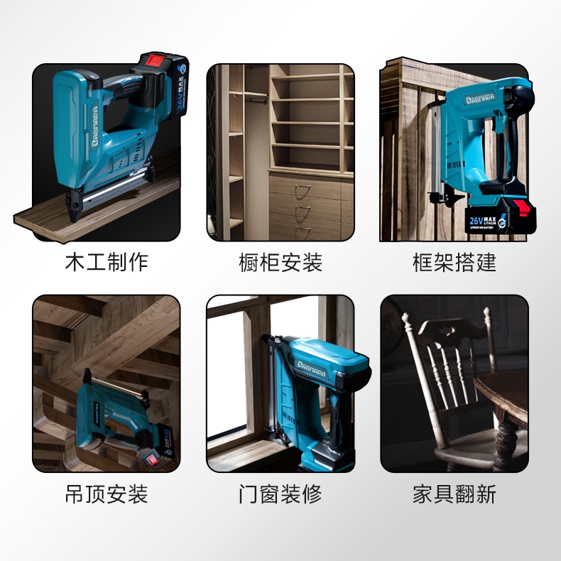 Dagmara F30 20V LXT Lithium-Ion Cordless Nailer, 23 Gauge Nail Gun F30 Stapler Nail Woodworking Furniture Woodwork