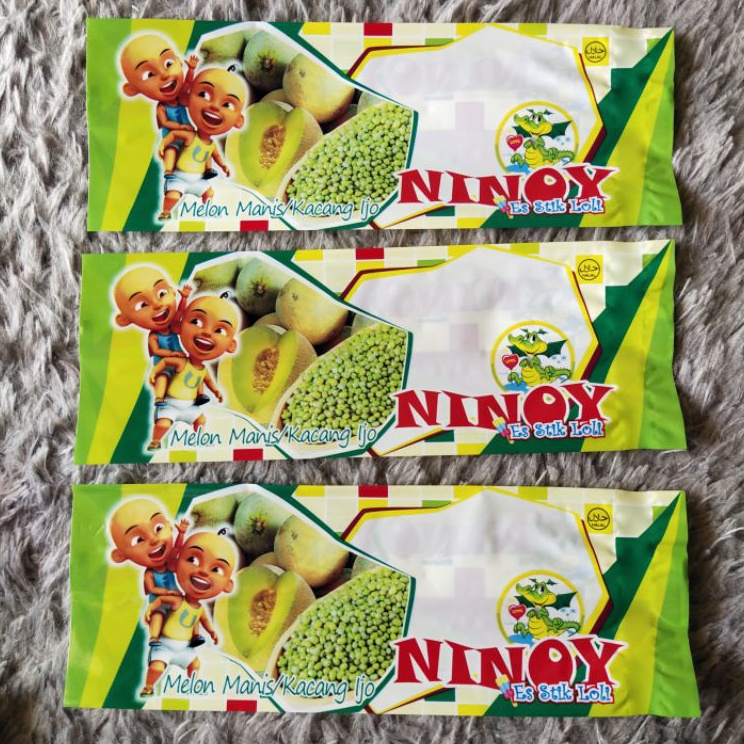 

(COD )NEW_PRODUCT Bungkus Kemasan Plastik Es Krim Es Loli / Es Stik NINOY MELON / KACANG IJO