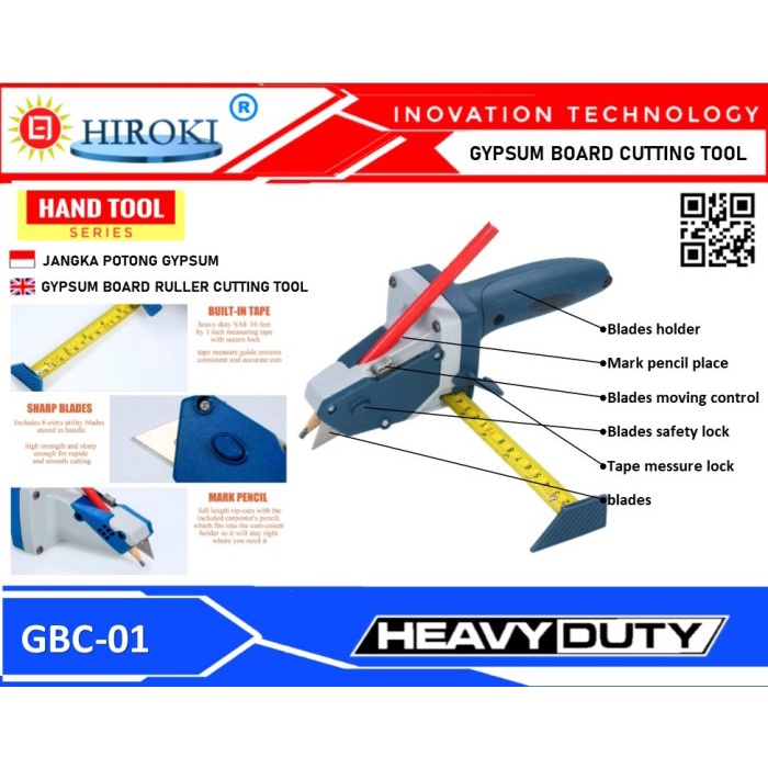 

Terlaris Cutting Mat Pisau Cutter Gypsum Board Cutting Tool Hole Jangka Potong Ukur Presisi