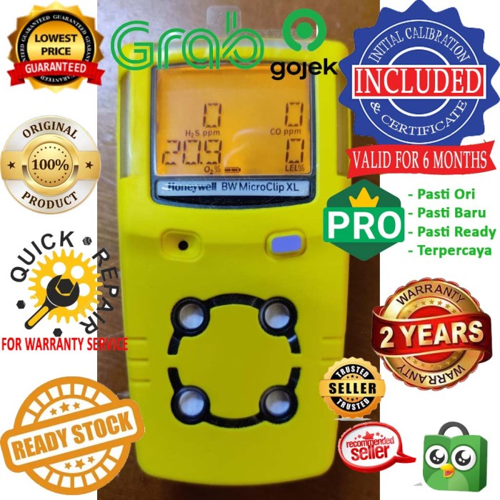 Terlaris Honeywell Bw Multi Gas Detector Microclip Xl Ori