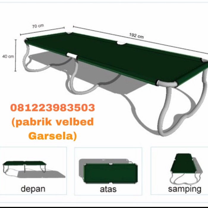 Terlaris Camp Velbed / Ranjang Lipat Dua Besi