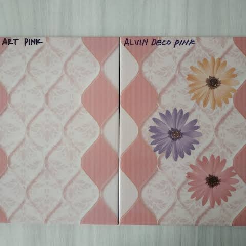 Terlaris Keramik Mulia 20X25 Alfin Art Deco Pink Dinding