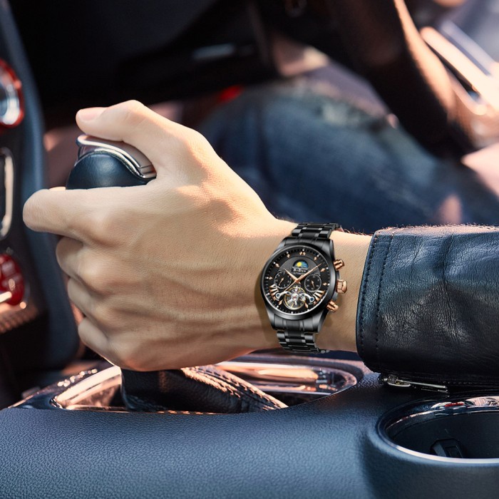 DISKON SPESIAL BIDEN JAM TANGAN PRIA MEKANIK MEWAH BISNIS TAHAN AIR JAM TANGAN TERMURAH