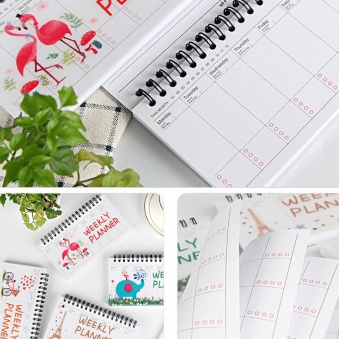 

Buku Agenda Mingguan Bentuk Kalender Meja Motif Kartun (50 Lembar)