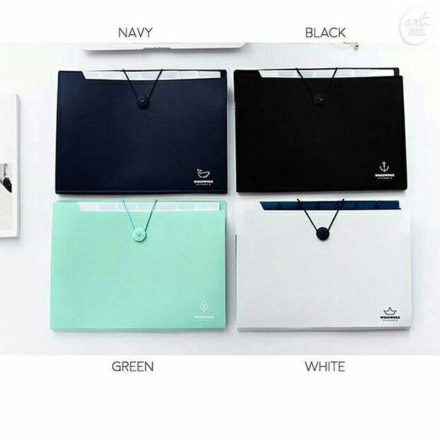 

Woodwork 8 Pockets Expanding File Folder Map Kantong Plastik 8 sekat