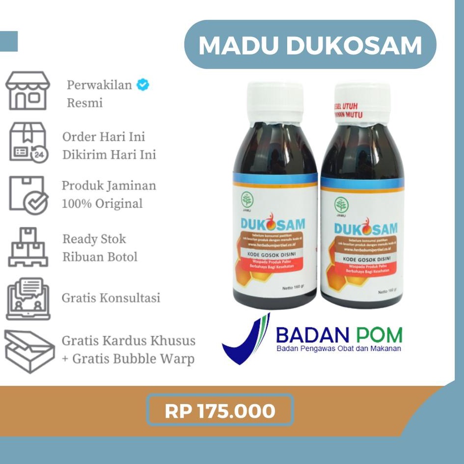 

Ready Stok DUKOSAM - MADU UNTUK MENGATASI KOLESTEROL & ASAM URAT KEBAS KESEMUTAN KRAM ASAM URAT NYERI SENDI SAKIT OTOT PINGGANG REMATIK