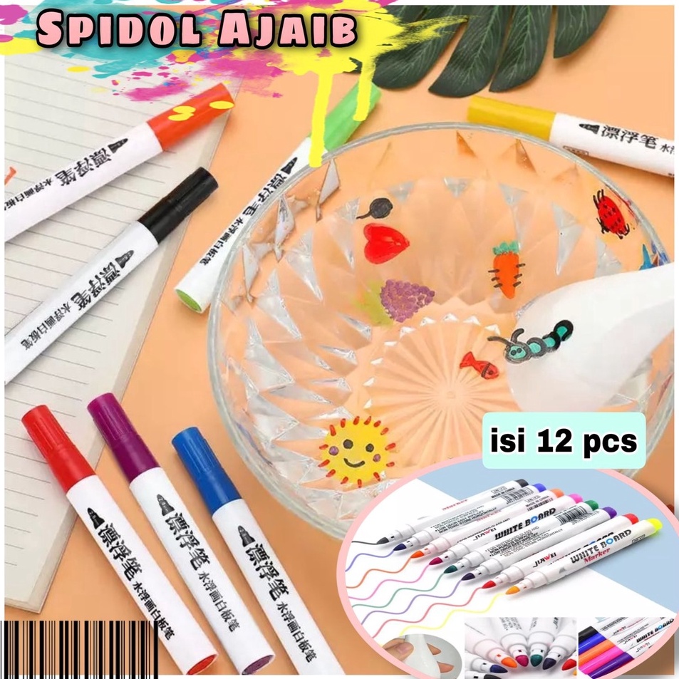 

←Murah Banget✱ BERKAT SPIDOL WARNA AJAIB / MAINAN SPIDOL AIR MENGAPUNG / MAGIC MARKER SPIDOL WHITE BOARD 12PCS A79