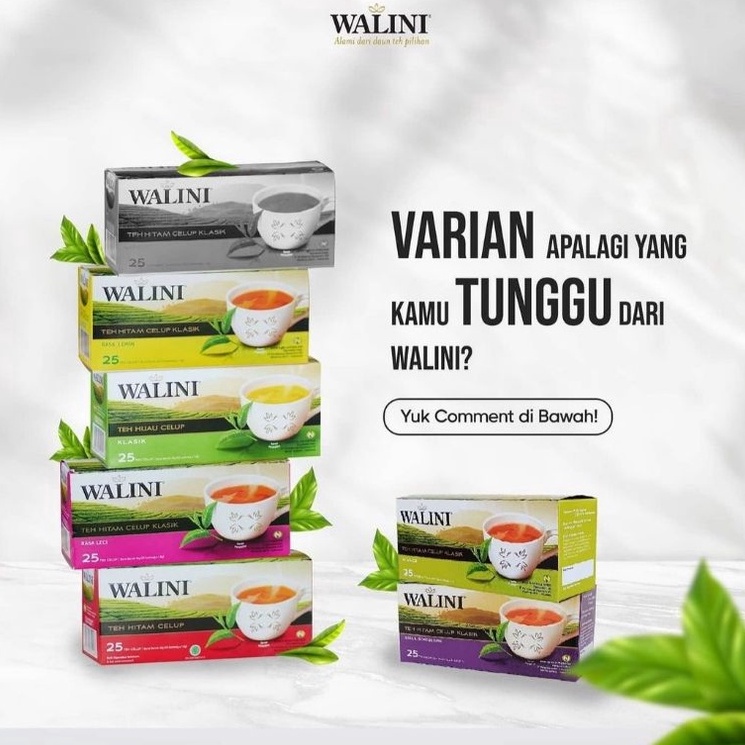 

❤[PROMO ⚡ALE!!!]❤ TEH CELUP WALINI LECI, GREEN TEA, LEMON TEA, JASMINE TEA, BLACKCURRANT NUSAKITA HALAL