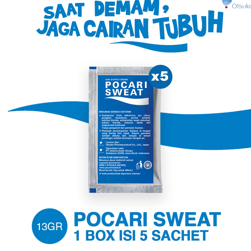 

✨MEGA ⚡ALE✨ POCARI SWEAT SACHET 13gr 1 Box (5 sachet)