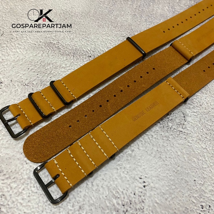 DISKON SPESIAL STRAP TALI JAM TANGAN NATO ZULU BAHAN KULIT SUEDE LEATHER STRAP TERMURAH
