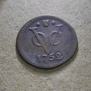 Koin Voc 1/2 Duit Tahun 1752 Utrecht Rare 1