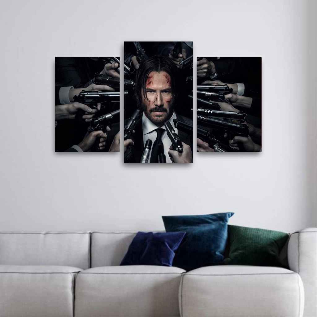 Poster Kayu "John Wick" Multipanel