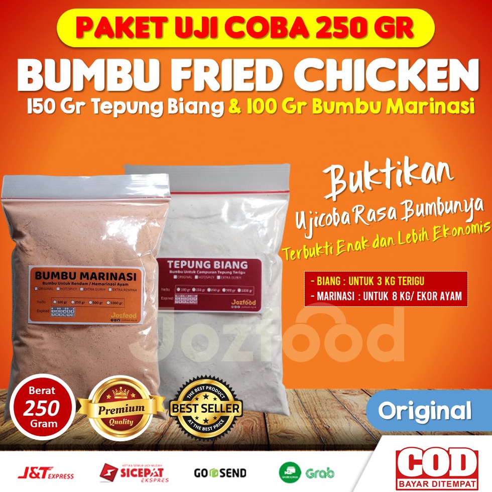 

デ Tepung Biang fried chicken bumbu inti chicken Geprek tepung ala KFC ⇥