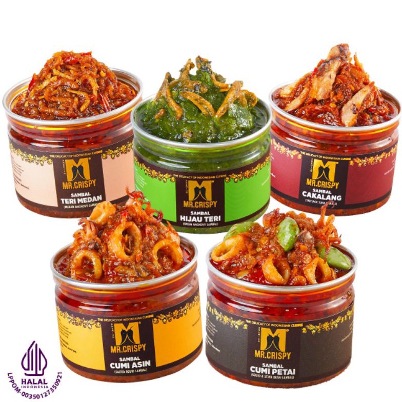 

ズ Sambal Cumi Asin/Pete/Bajak Ebi/Teri Medan Sambel Mr.Crispy て