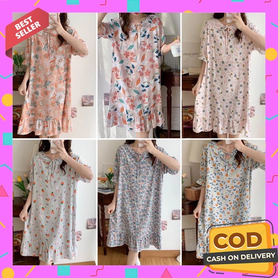 Daster Viral Kekinian Wanita Dewasa Sexy Homidres Adem Sehari Hari Hom Daster Nyaman Jumbo Ld Besar