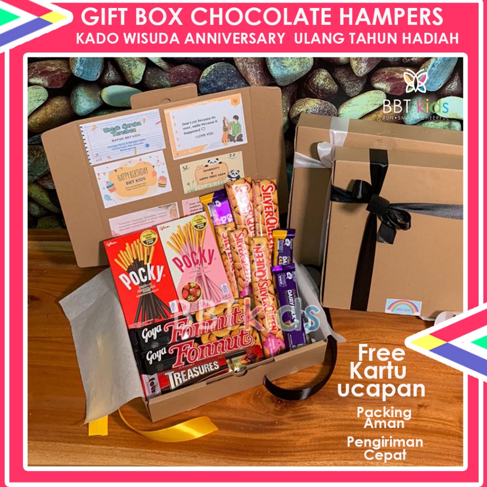 

Kirim Sekarang.. GIFT BOX CHOCOLATE HAMPERS CHOCOLATE KADO WISUDA COKELAT BOX COKELAT UNTUK GRADUATION ANNIVERSARY ULANG TAHUN HADIAH HAI