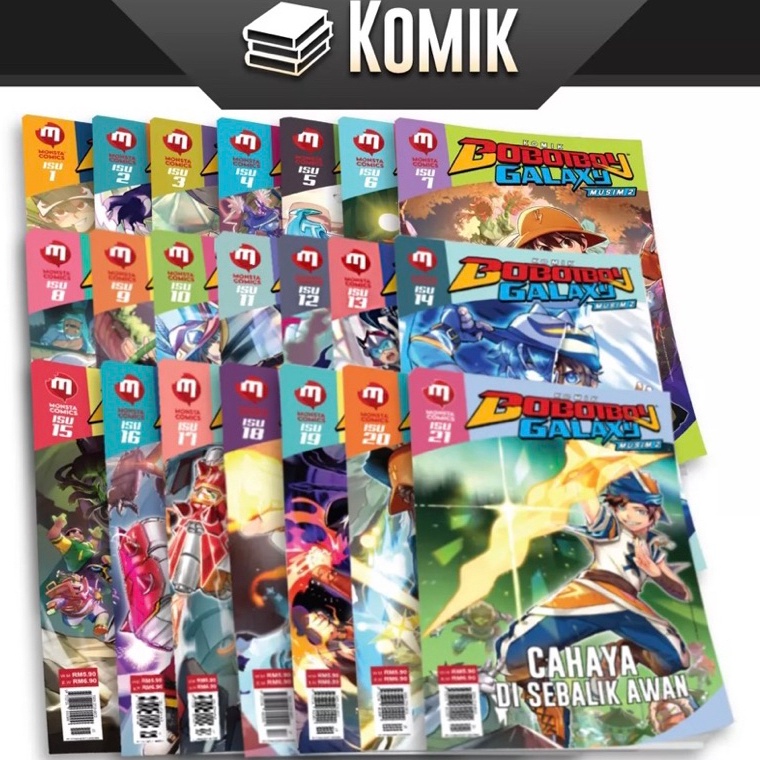 [KODE PRODUK DLWFA9758] 🆕 Komik Comic BoBoiBoy Galaxy Musim 2 Isu 1 - Isu 27 (Terakhir)