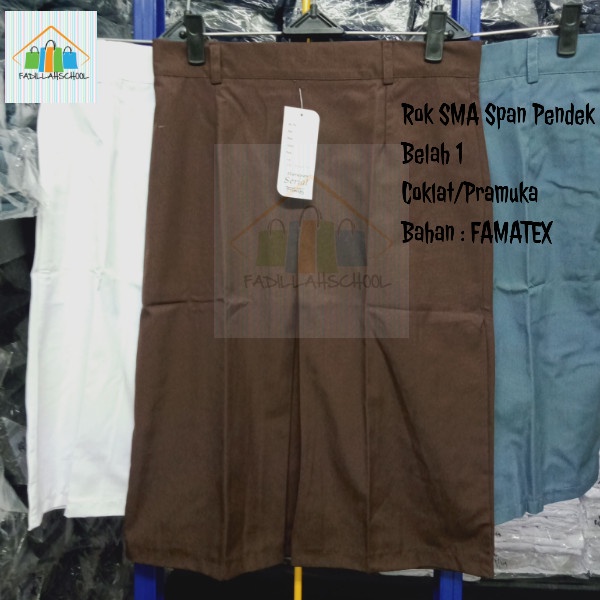 TERBARU Rok span pendek Pramuka SMA Belah 1,Seragam sekolah /SERAGAM SEKOLAH/KEMEJA PUTIH/SERAGAM