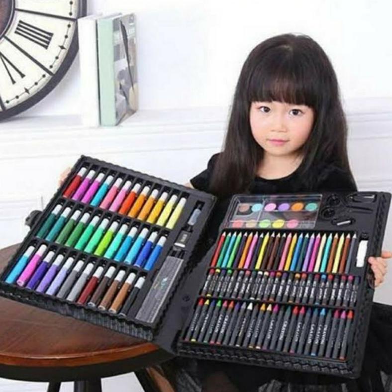 

ALAT TULIS SET CRAYON COLOURING SET 150PCS / ART SET 150PCS PENSIL WARNA SET ALAT LUKIS ANAK KRAYON SET