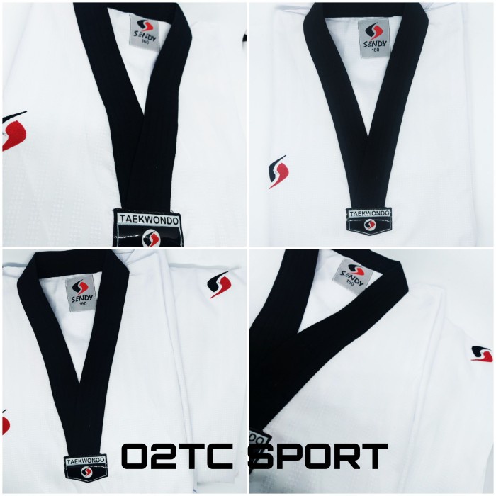 Terlaris Dobok Taekwondo Sendy Champion Kerah Hitam