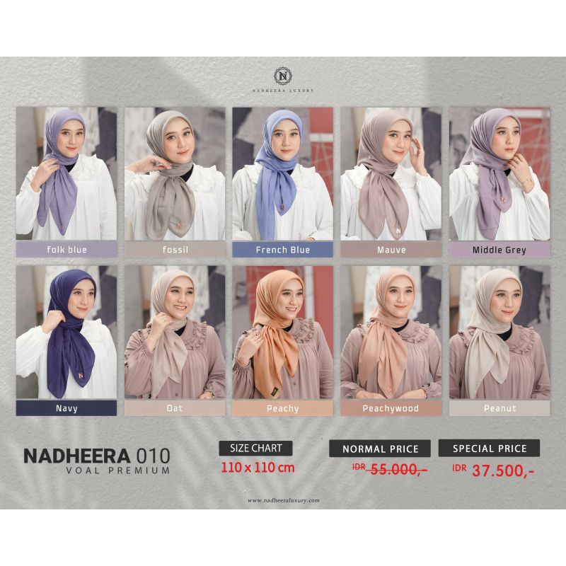 HIJAB N010 BY NADHEERA LUXURY