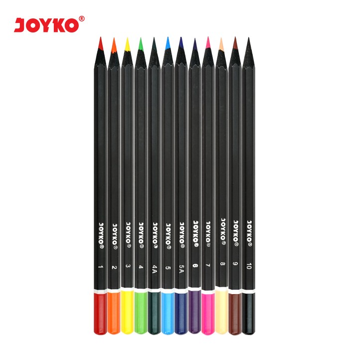 

Joyko Pensil Warna Kayu Hitam Black Wood Color Pencils Hexagonal Grip