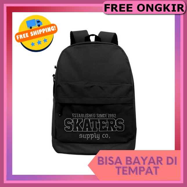 School Bag Aesthetic Warna Hitam Terbaru 2023 Backpack Besar Cwok Tas Punggung Pria Distro Ransel An