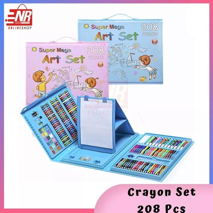 

Crayon Set 208 Pcs / Crayon Anak Set Koper / Water Colour Crayon Set / Alat Gambar Tulis Lukis Pensil Warna Krayon