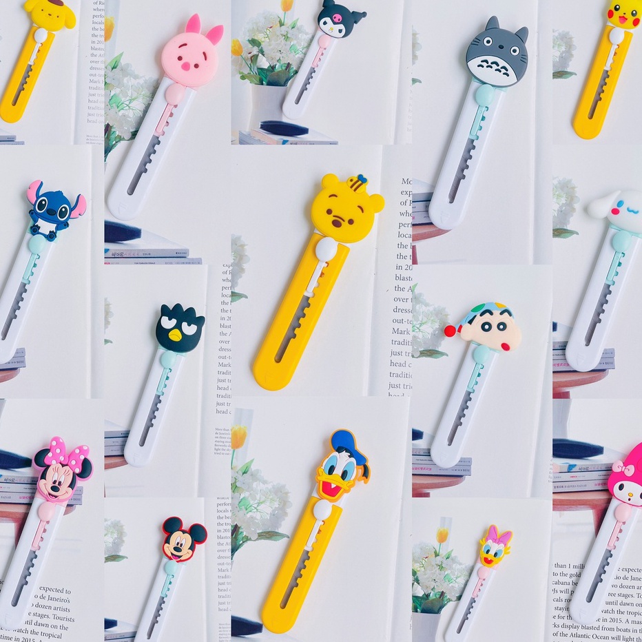 

➾Promo↔ ZVTNY Mini Cutter Karakter Snoopy Stitch Pooh Donald Daisy Sinchan Minnie Mickey Kuromi My Melody Cinnamoroll Totoro Badzmaru Pompompurin Piglet Pikachu F36 Model Terkini
