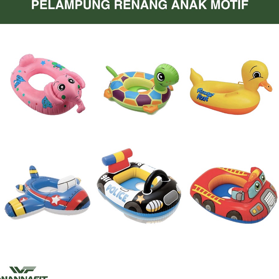 [KODE PRODUK S6Z8R8181] Ban Renang Anak Pelampung Karakter Wannafit Ban Berenang Leher Kaki Kartun C