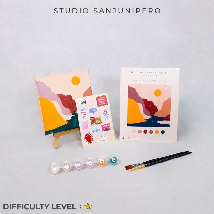 

Cozy Autumn Paint by number, STUDIO SANJUNIPERO me time painting kit