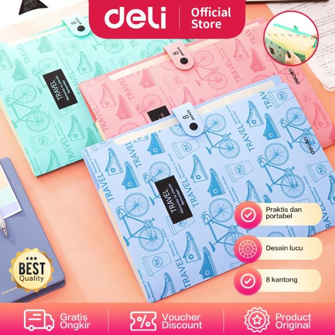 

Deli Expanding File / Map Folder Dokumen A4 8 Pocket Tab Index 5737
