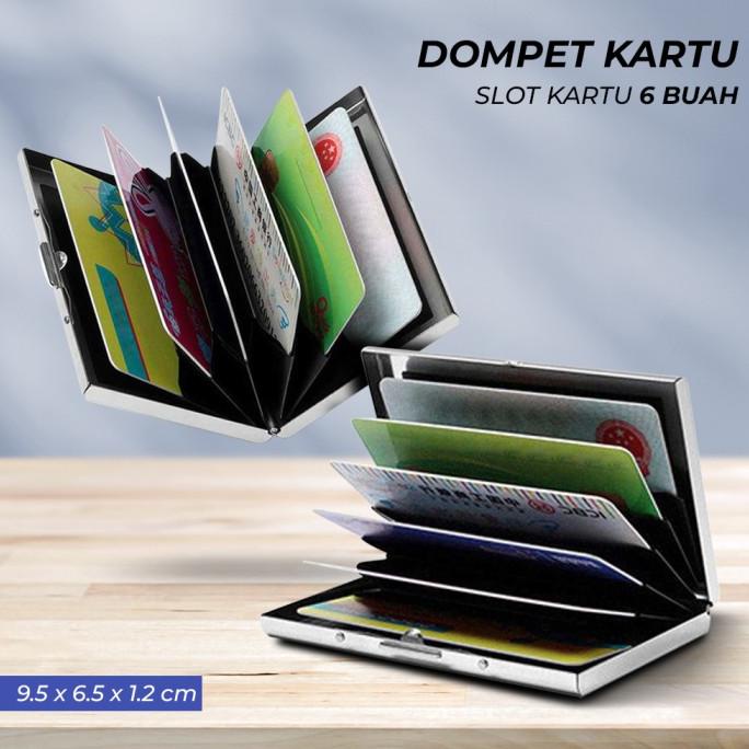 

Dompet Kartu Slim Aluminium 6 Slot Dompet Kartu Atm Silver