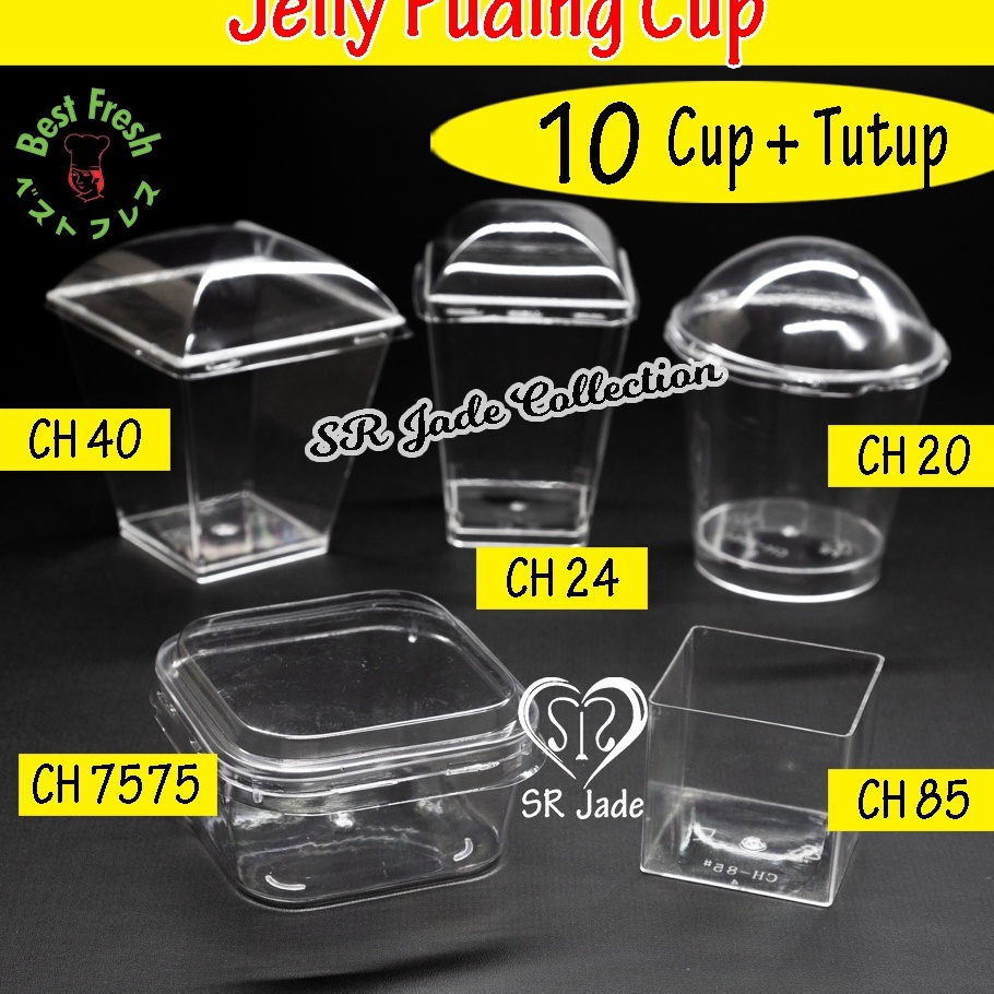 [KODE PRODUK QQVUI7170] Jelly Cup + Tutup / Gelas Cup Puding Cup CH 7575 CH 40 CH41 CH 24 CH 20 Ch 85 Kotak Bulat 130ml 150 ml 160 ml 200 ml