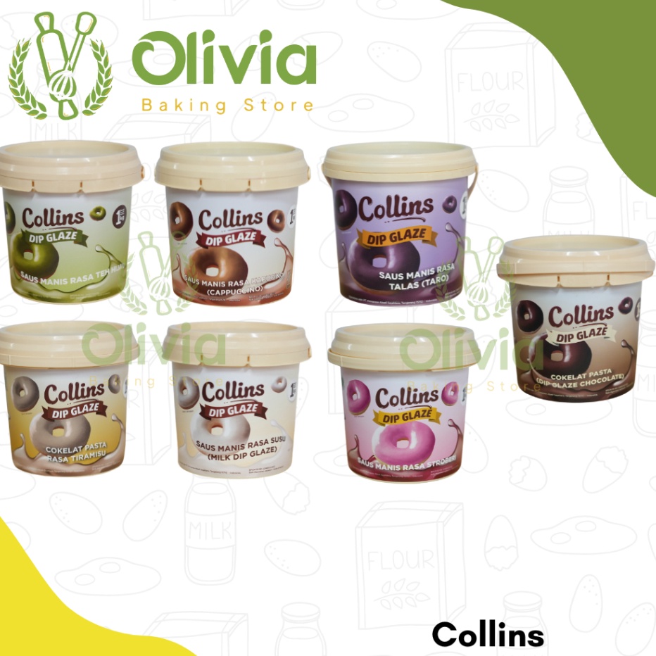 

✬Super Promo Z06RD Collins Dip Glaze / Topping / Selai Kue Kering Donut Ropang 1 Kg A49 ❂Best