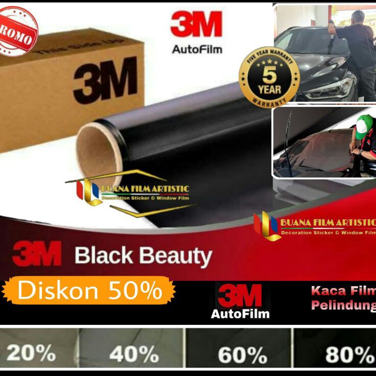 [KODE PRODUK QSEBI8898] Kaca film 3M/kaca film mobil 3M/Black Beauty/kaca film hitam/Promo kaca film 3M type black beauty