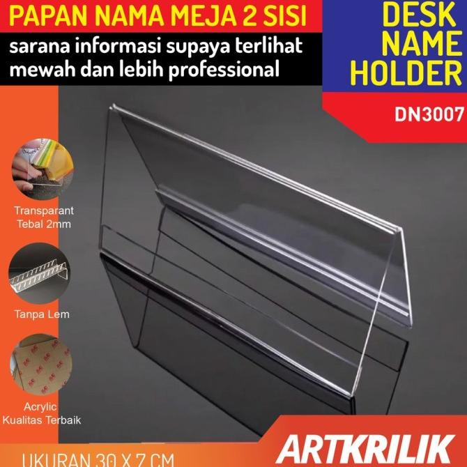 

Papan Nama Meja 30 X 7 Cm Akrilik 2 Sisi Acrylic Desk Name Holder Tag