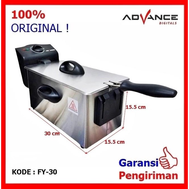 Penggorengan Listrik Deep Fryer Listrik 3 Ltr Advance Fy 30