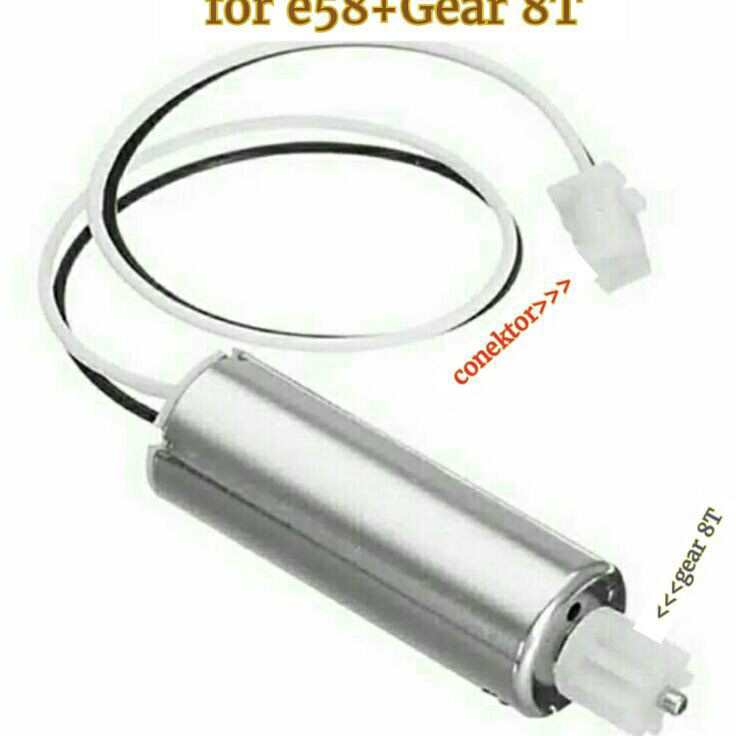 [KODE PRODUK JVSEN6383] Dinamo Motor Drone Eachine E58/e68 fit 816 Part conector+Gear