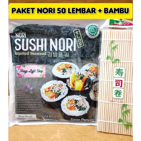 

[KODE PRODUK 6WTPR6884] Nori Sushi 50 lembar Halal Rumput Laut non msg lembar sakao nori dried seaweed kimbap