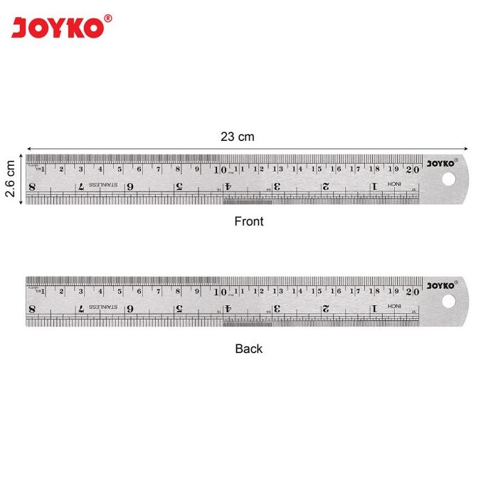 

Joyko Stainless Steel Ruler Penggaris Besi