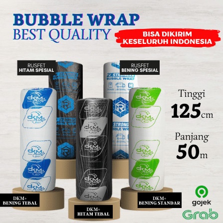 

Terlaris Bubble / Buble / Babel Wrap Hitam Bening Tebal Dkm+