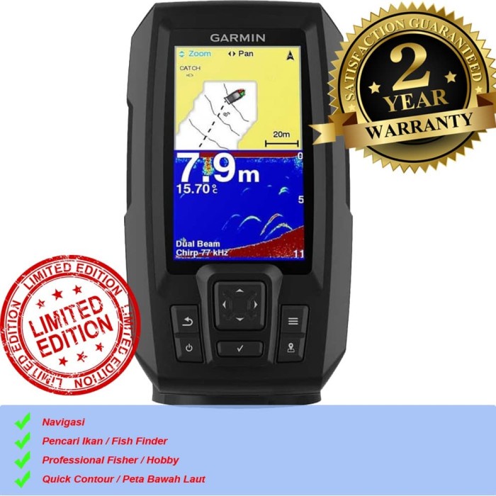 Terlaris Garmin Gps + Fish Finder, Striker 4 Plus (Inc Sounder) Upgrade Version